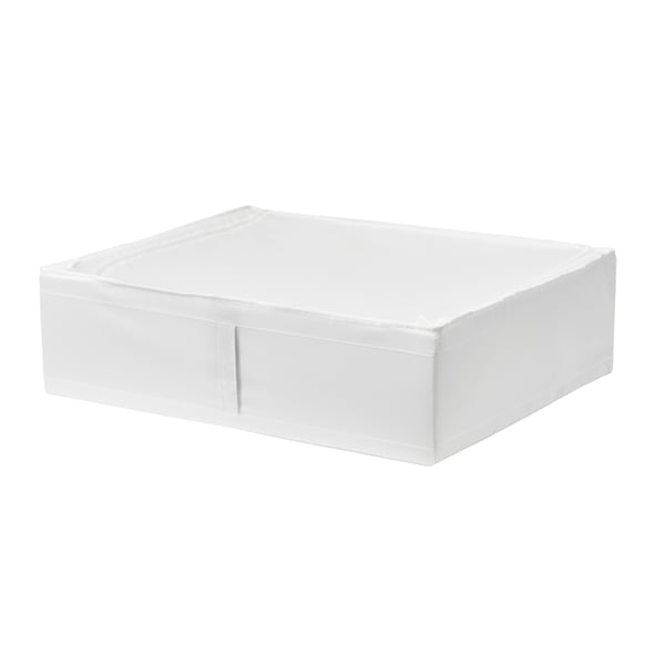 A white SKUBB storage case in the NA