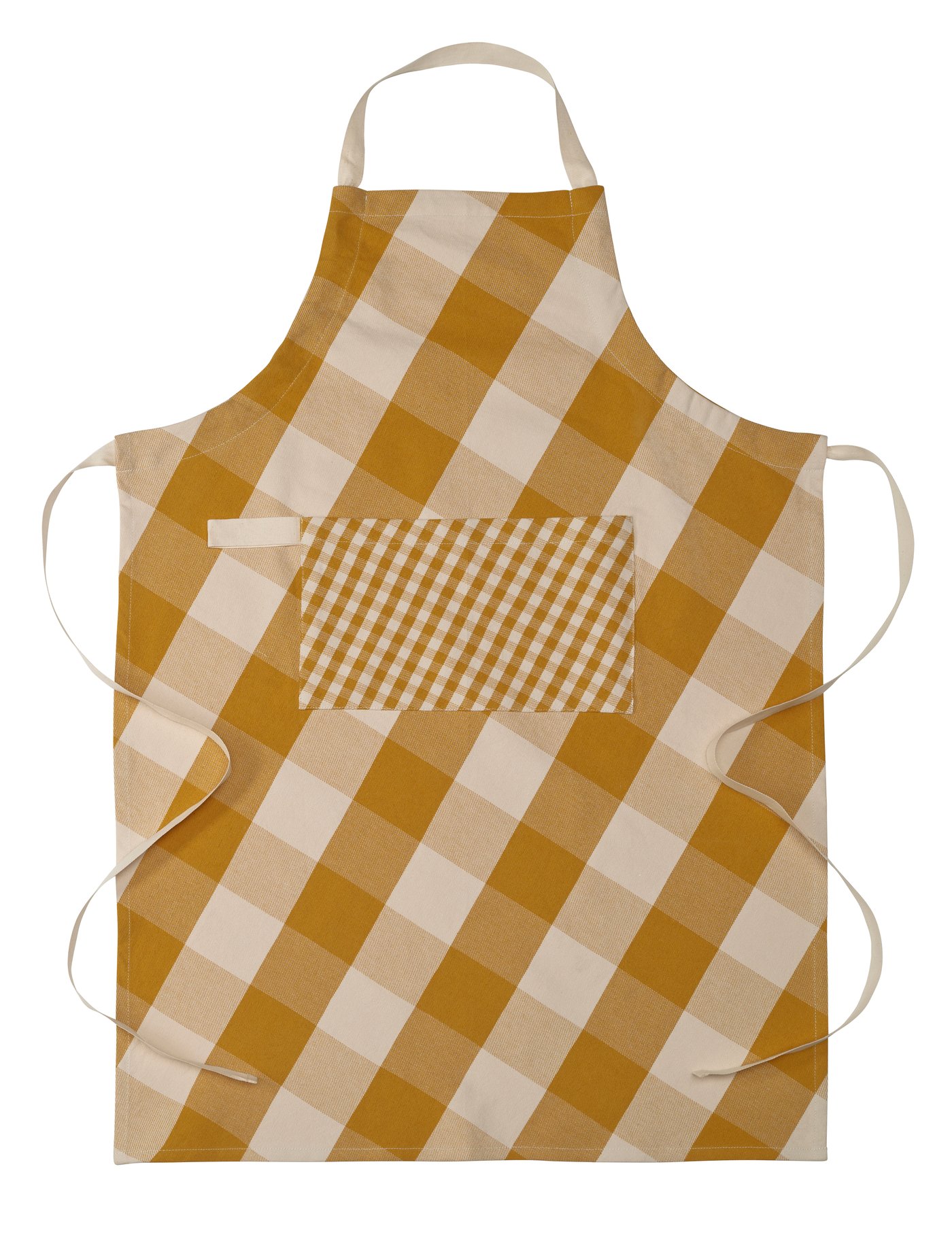 KÖSSEBÄR
Kötény, sárga/fehér, 70x92 cm