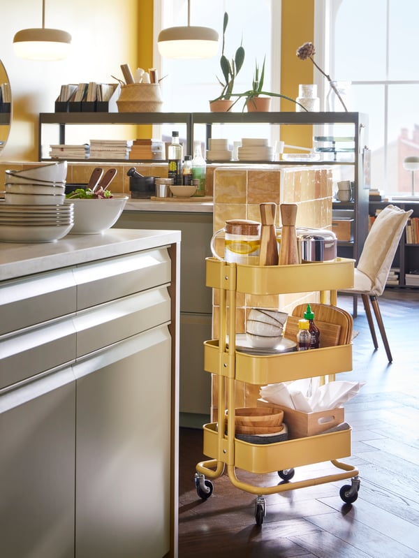 kitchen trolley with food storage