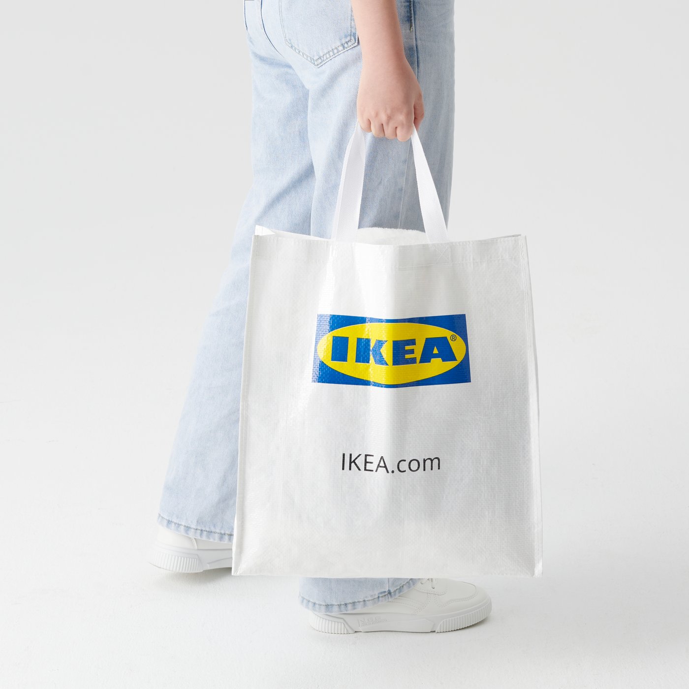 A white KLAMBY bag