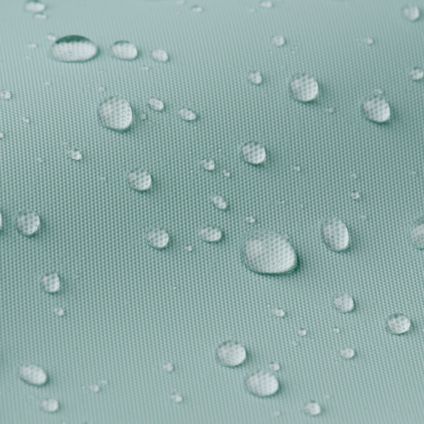 A turquoise LUDDHAGTORN shower curtain