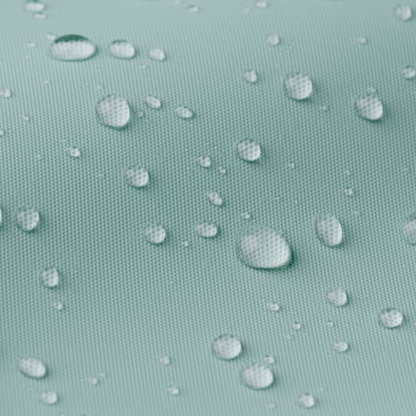 A turquoise LUDDHAGTORN shower curtain