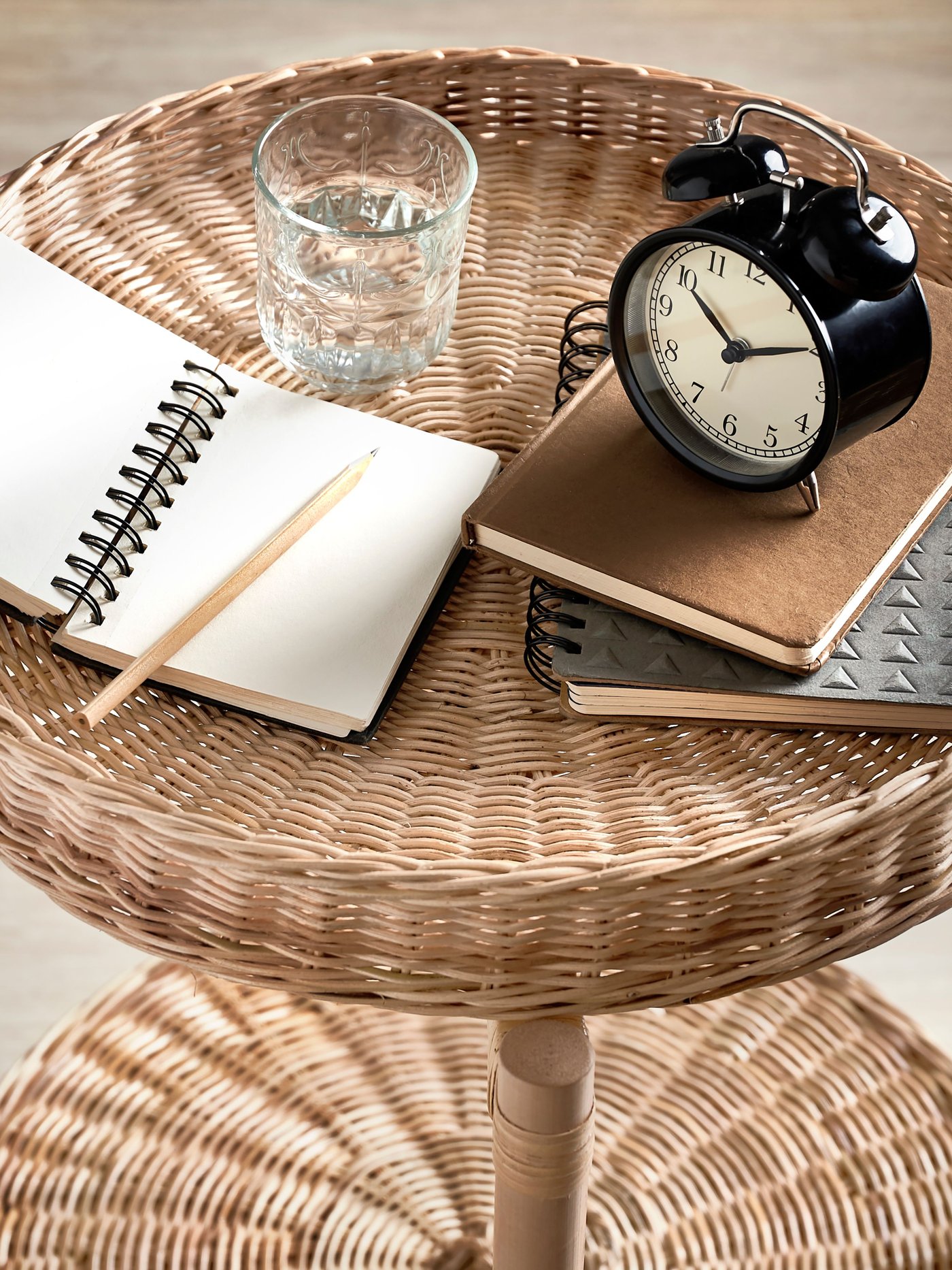 A handmade TOLKNING bedside table in the NA