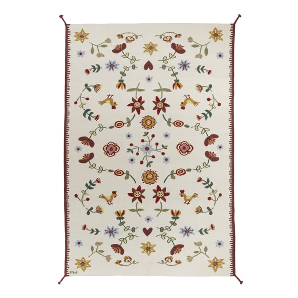 NICKGRÄS ニックグレース ラグ 平織り, マルチカラー/ハンドメイド