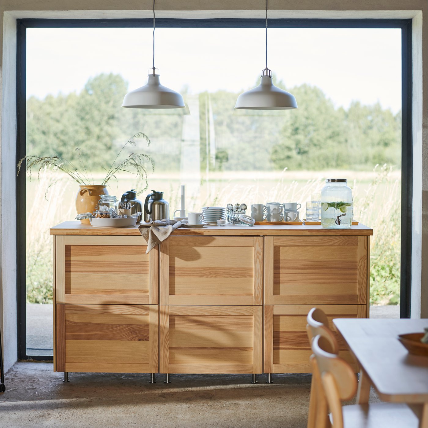 An off-white RANARP pendant lamp