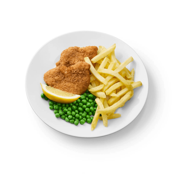 Menu escalopes de frango 6,95€