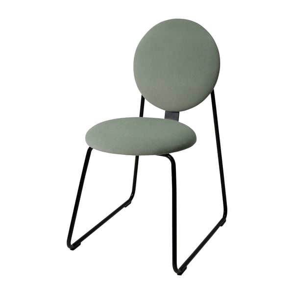 A black/Hakebo grey-green MÅNHULT chair