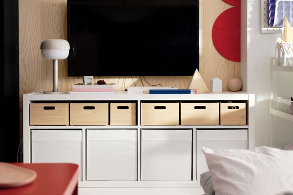 A light bamboo UPPDATERA storage box