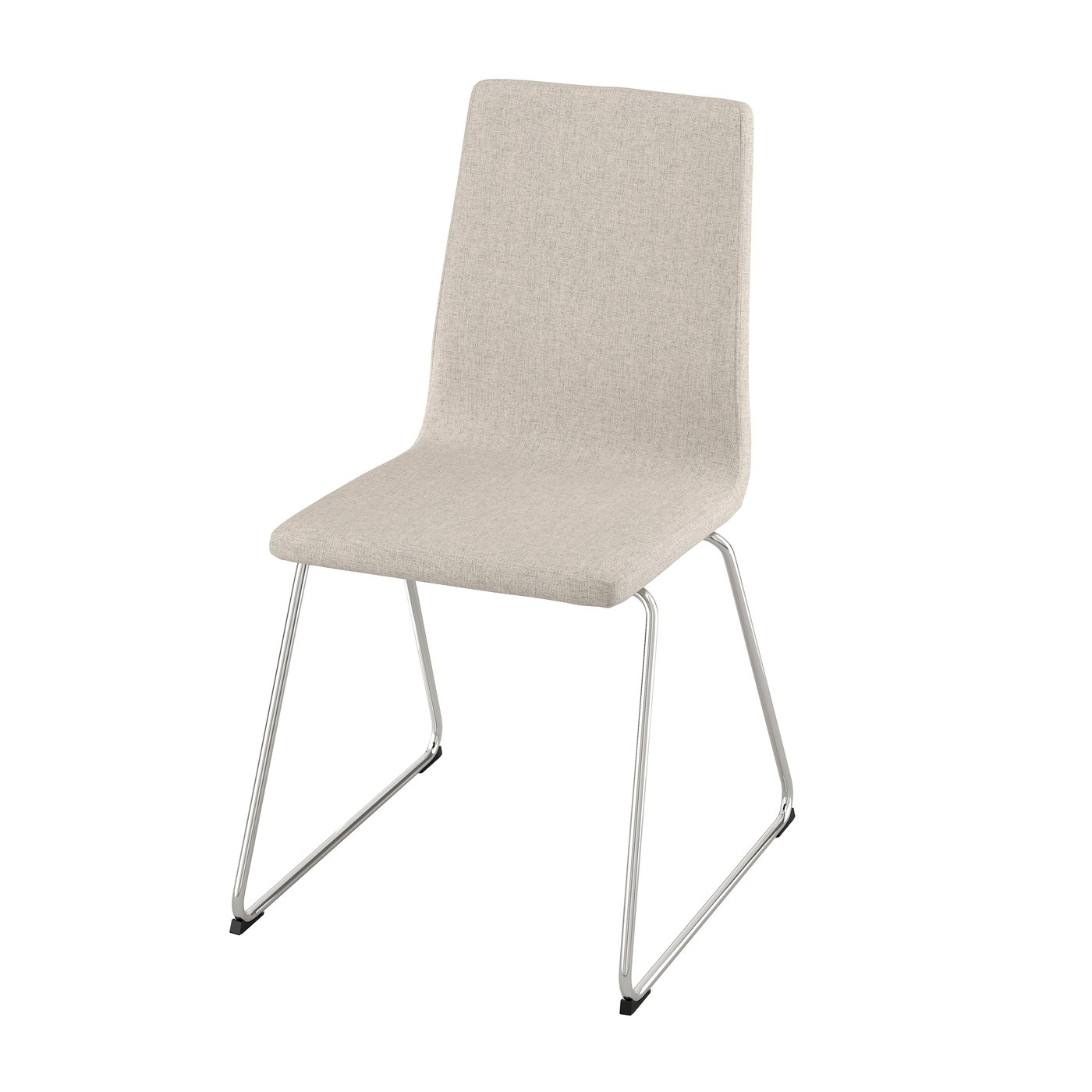 IKEA LILLÅNÄS stol, förkromad/gunnared beige