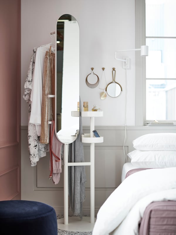 LIERSKOGEN suit rack with mirror.
