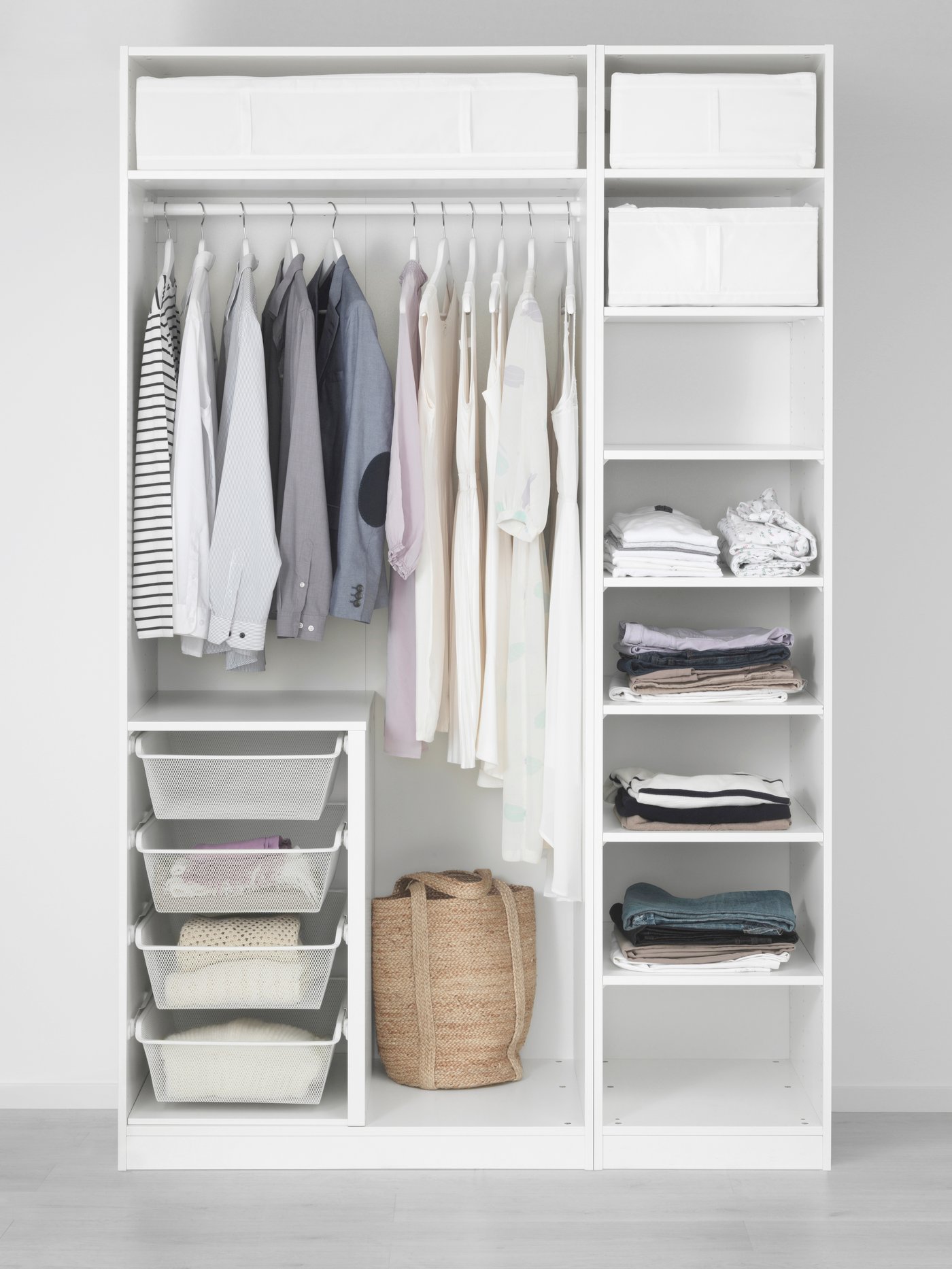 A white/white PAX wardrobe