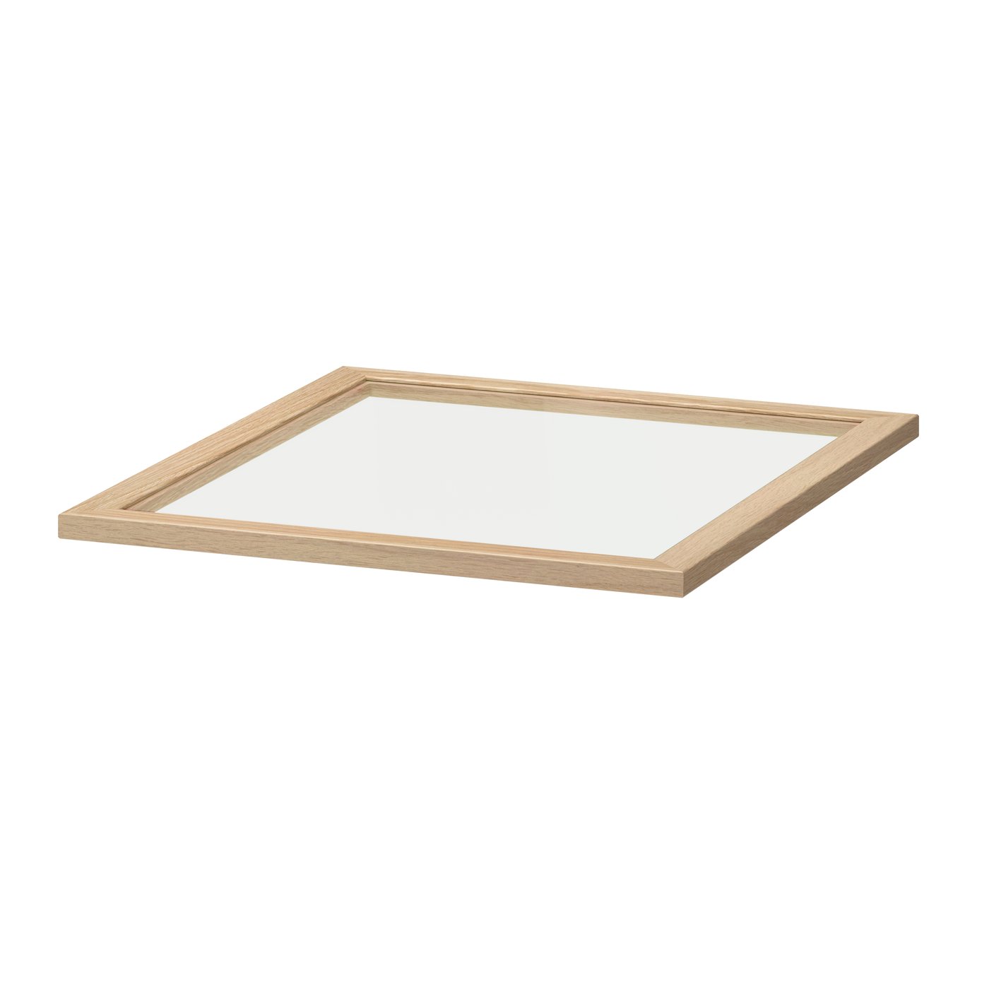 IKEA KOMPLEMENT glashyllplan, vitlaserad ekeffekt, 50x58 cm