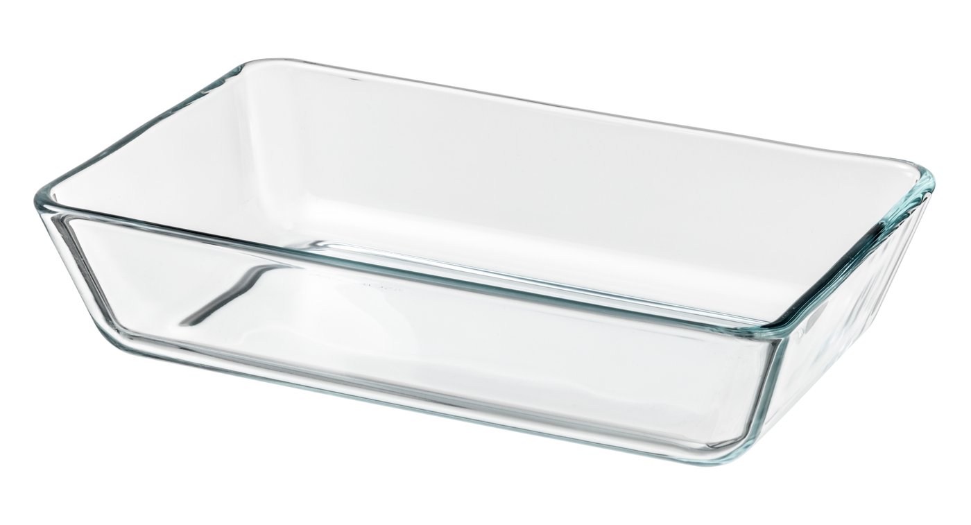 IKEA MIXTUR ugns-/serveringsform, klarglas, 27x18 cm