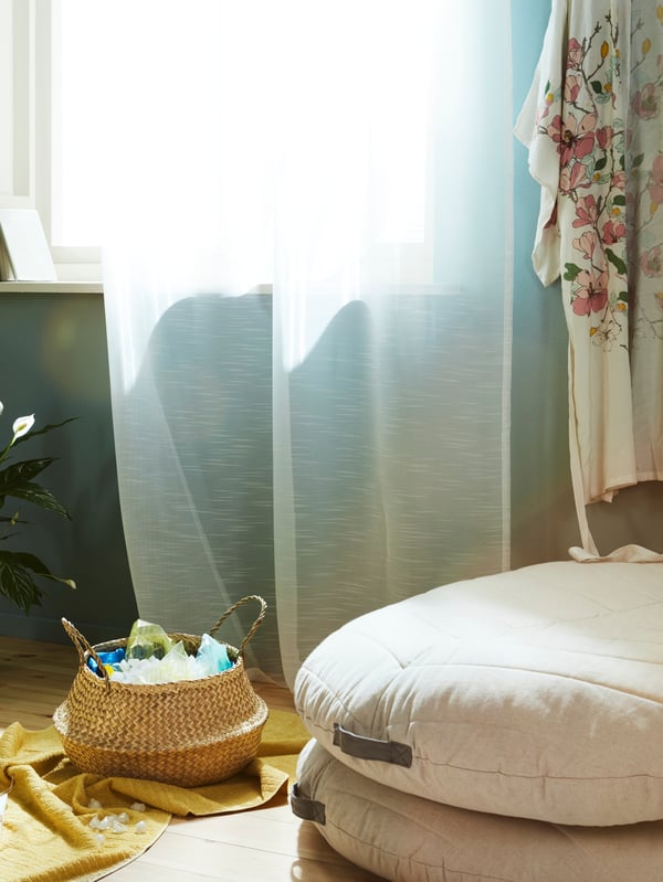 GJERTRUD tanke zavese sa trakom za nabiranje