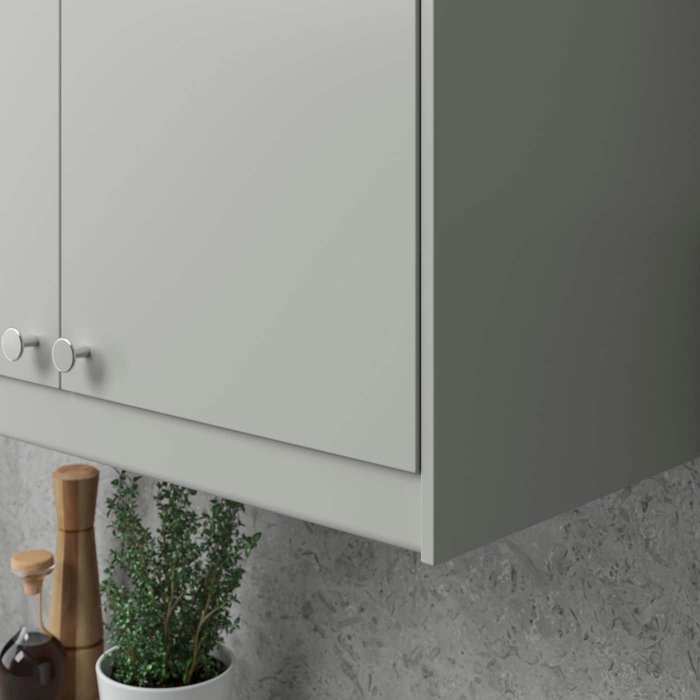 A light grey HAVSTORP rounded deco strip/moulding