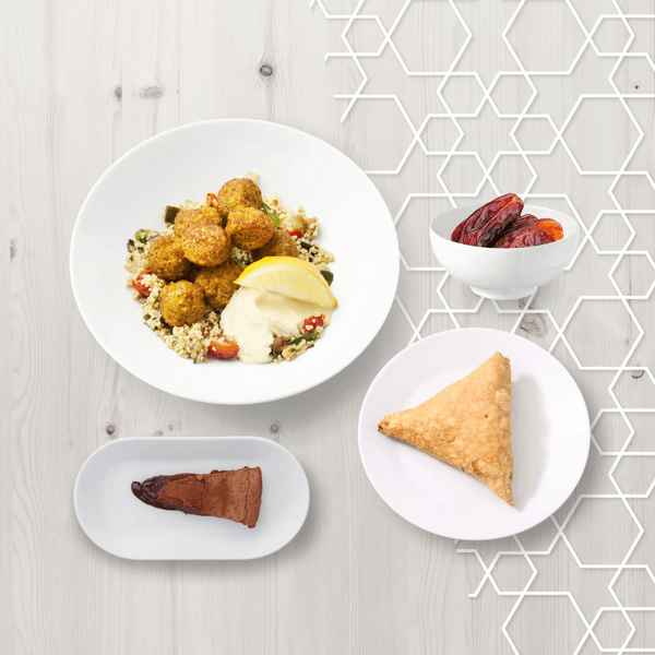 Tre-retters Iftar-middag.