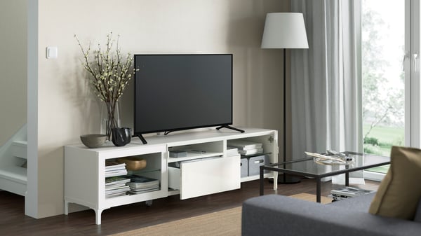 A natural LOHALS rug, flatwoven