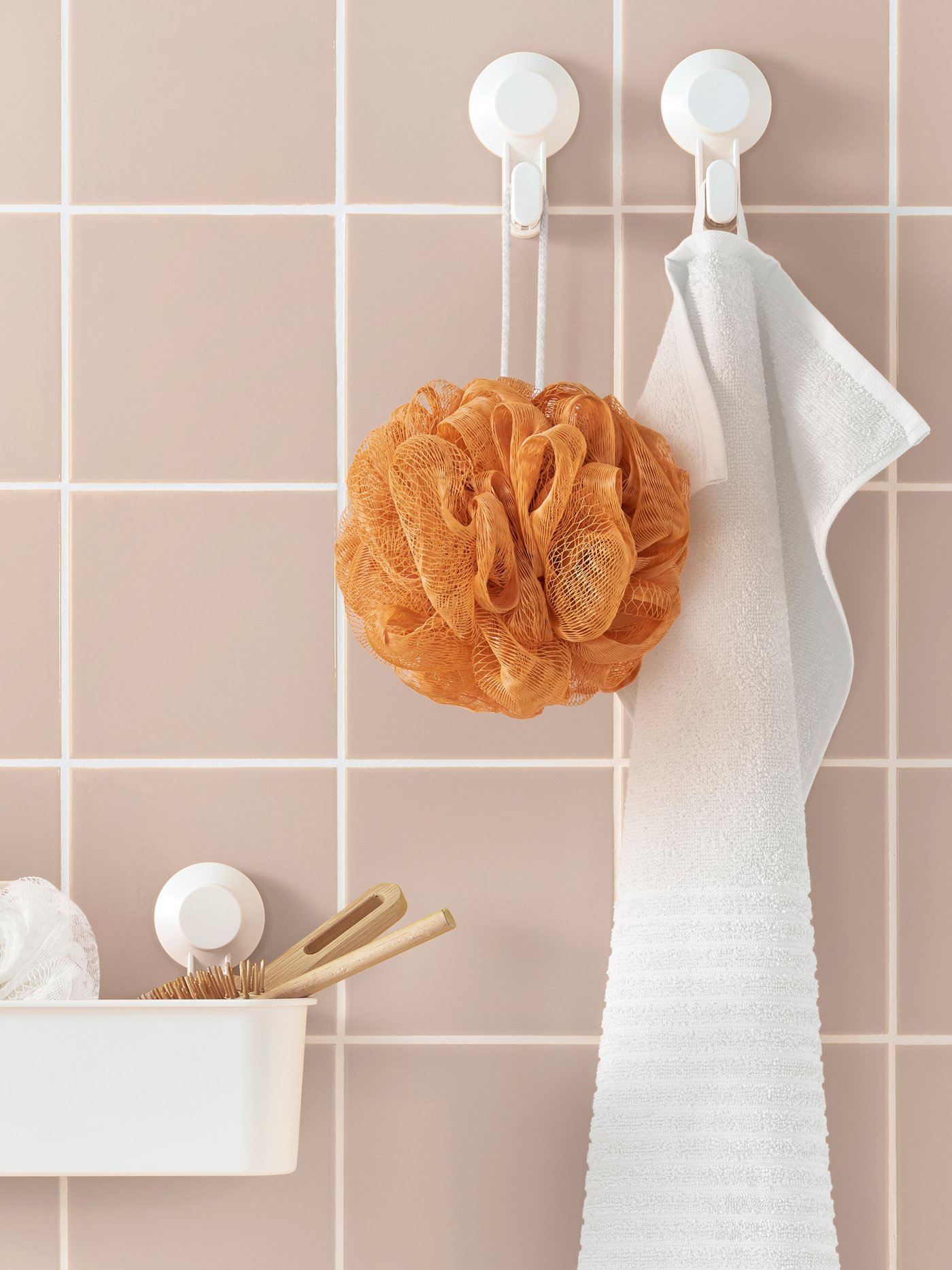 ÅBYÅN Duschschwamm, 3er-Set, orange/grün/weiß