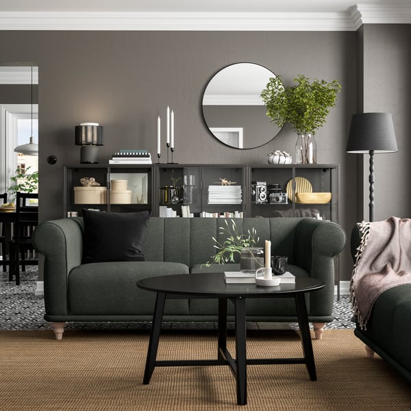 A Lejde/grey/green birch VISKAFORS 2-seat sofa