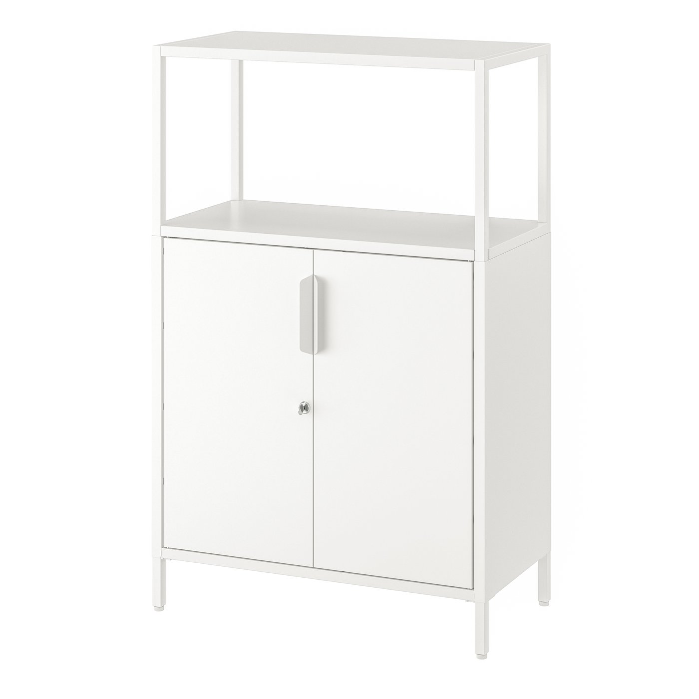 IKEA TROTTEN skåp med dörrar, vit, 70x35x110 cm