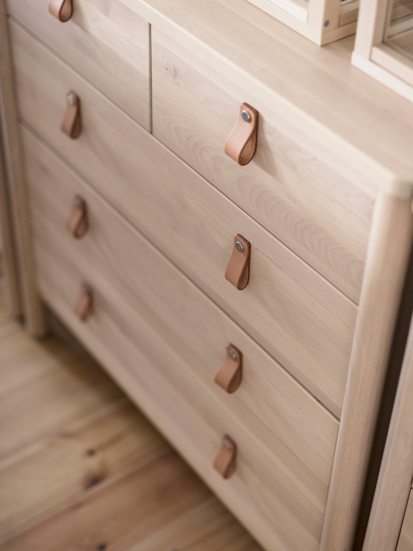 MALM マルム チェスト（引き出し×4）, ホワイトステインオーク材突き板