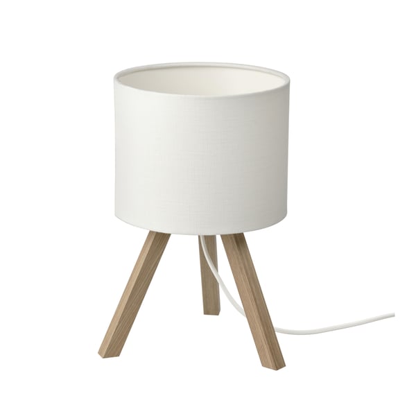 An ash/white STORSEGEL table lamp