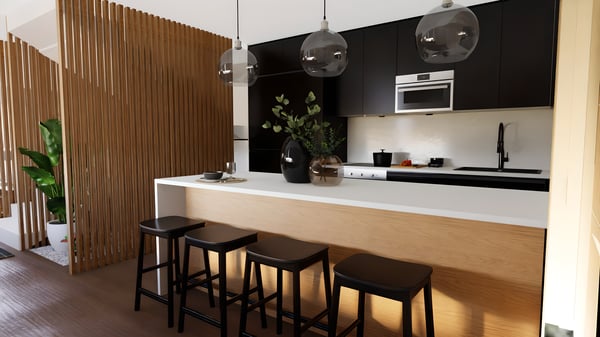 Unha cociña para recibir amigos e familia​