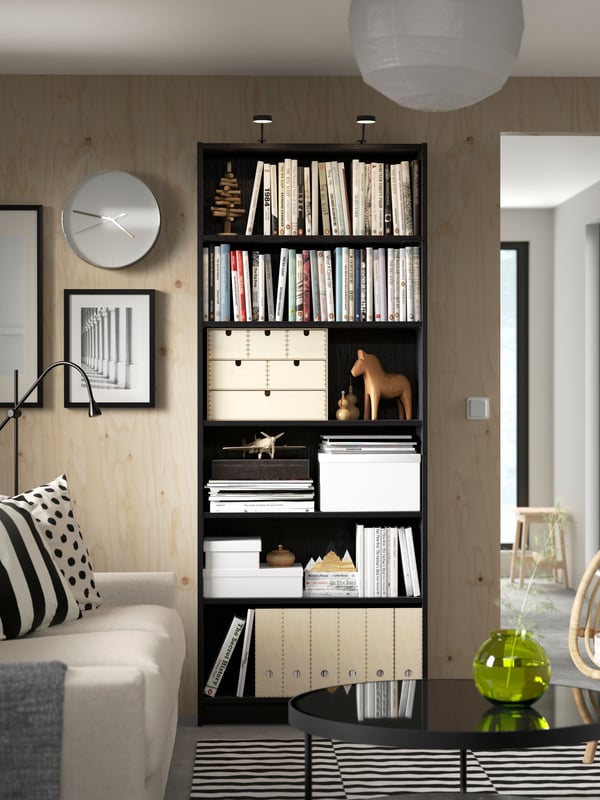 A black oak effect BILLY bookcase