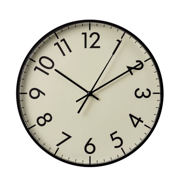 TALLSPARV タルスパルヴ 静音 掛け時計, ブラック/ベージュ, 28cm