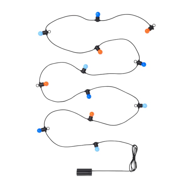 A battery-operated/outdoor multicolour SOLVINDEN LED lighting chain with 12 bulbs