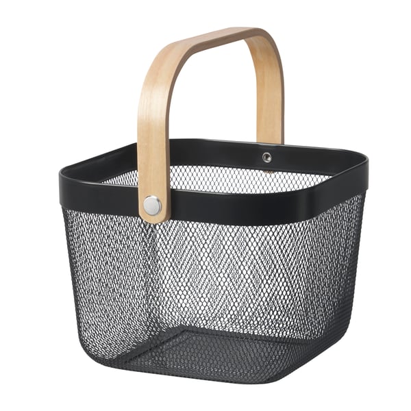 A dark gray RISATORP basket