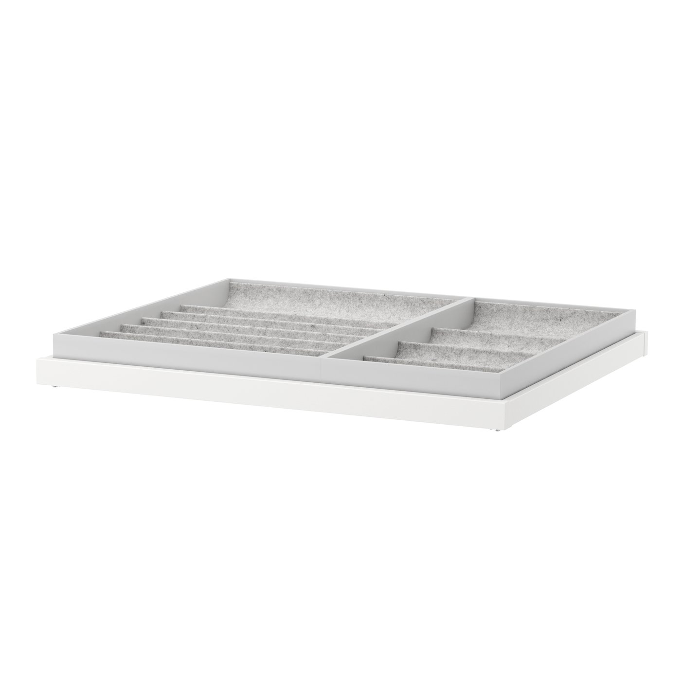 IKEA KOMPLEMENT utdragbart hyllplan med insats, vit, 75x58 cm