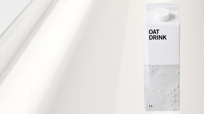 Vaalean taustan päällä OAT DRINK-juoma.