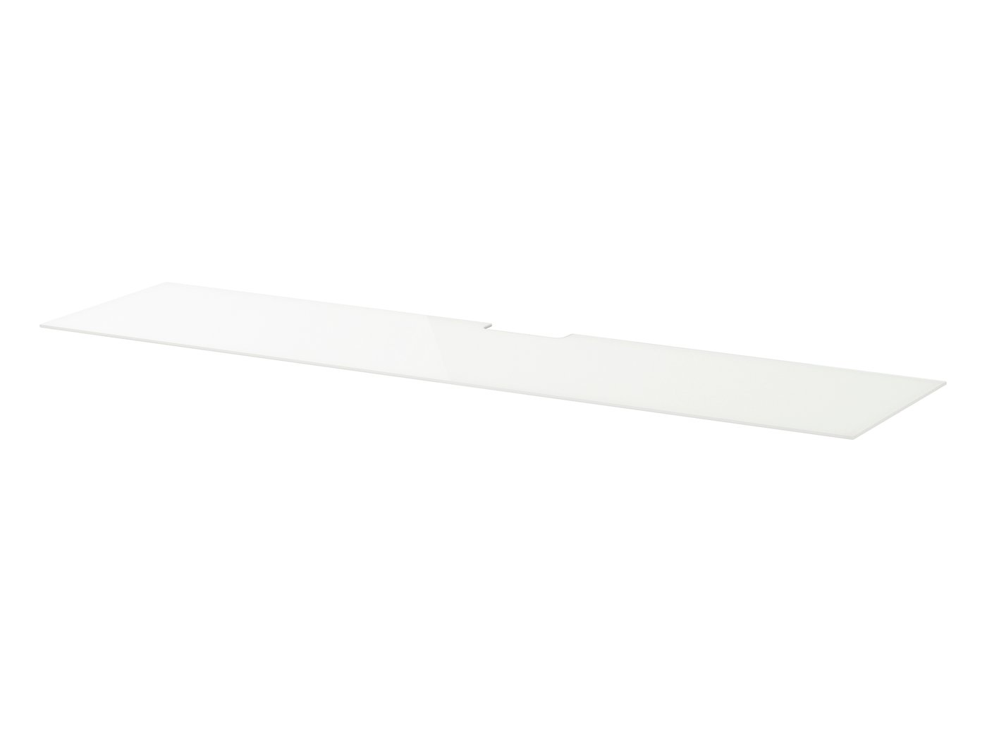 IKEA BESTÅ toppanel för tv, glas/vit, 180x40 cm