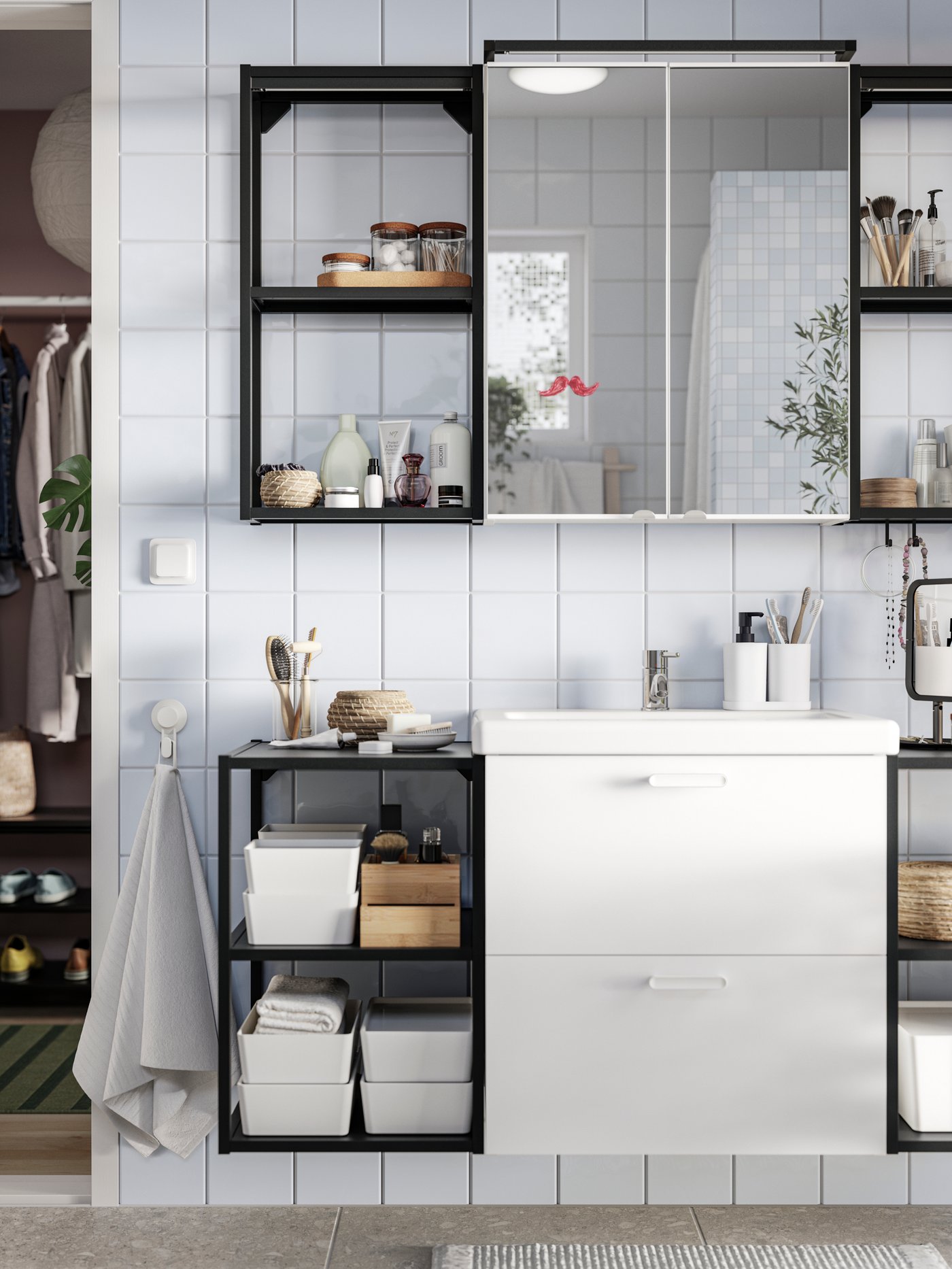 White bathroom furniture