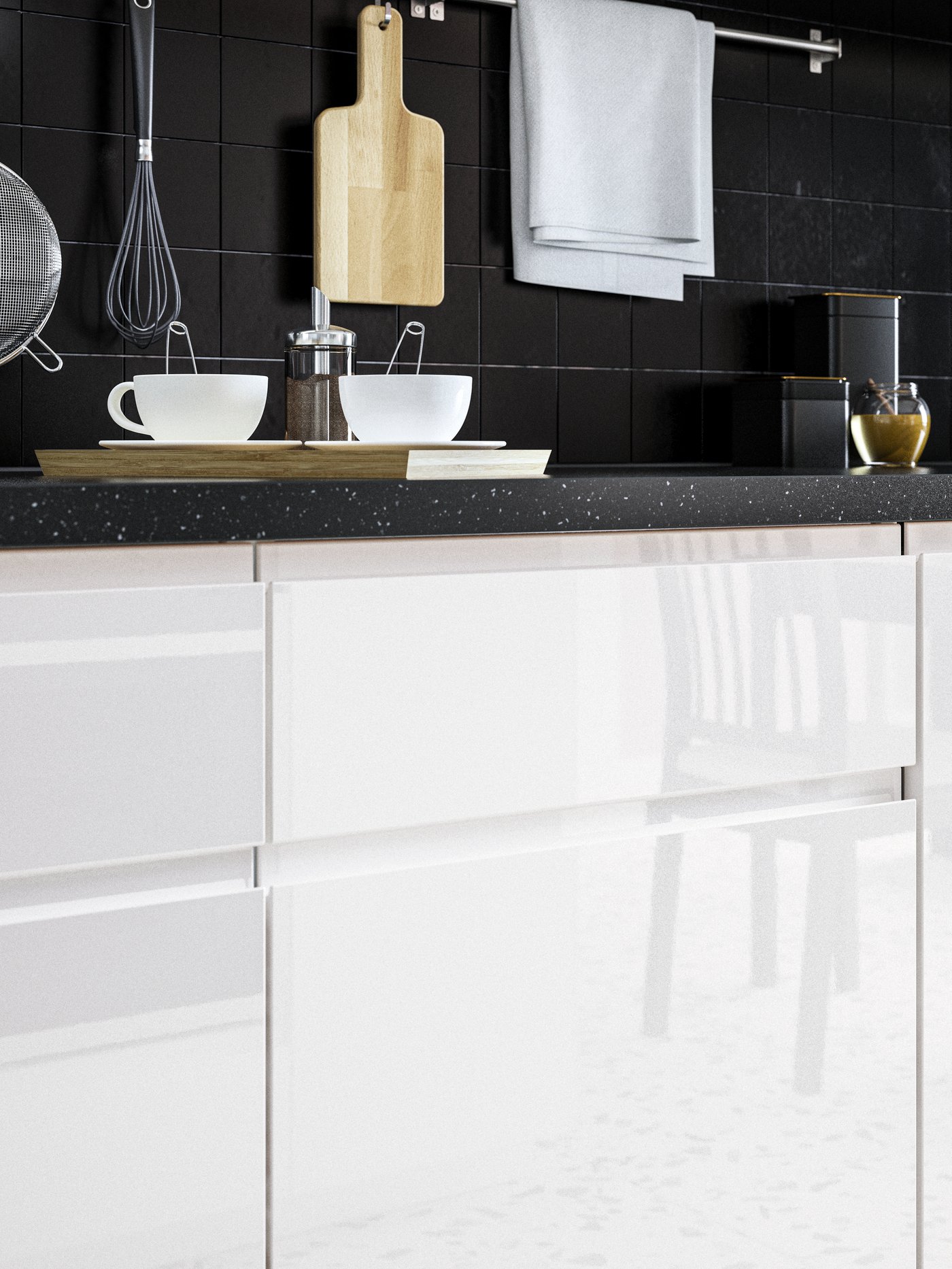 Meuble Cuisine Blanc Brillantnull