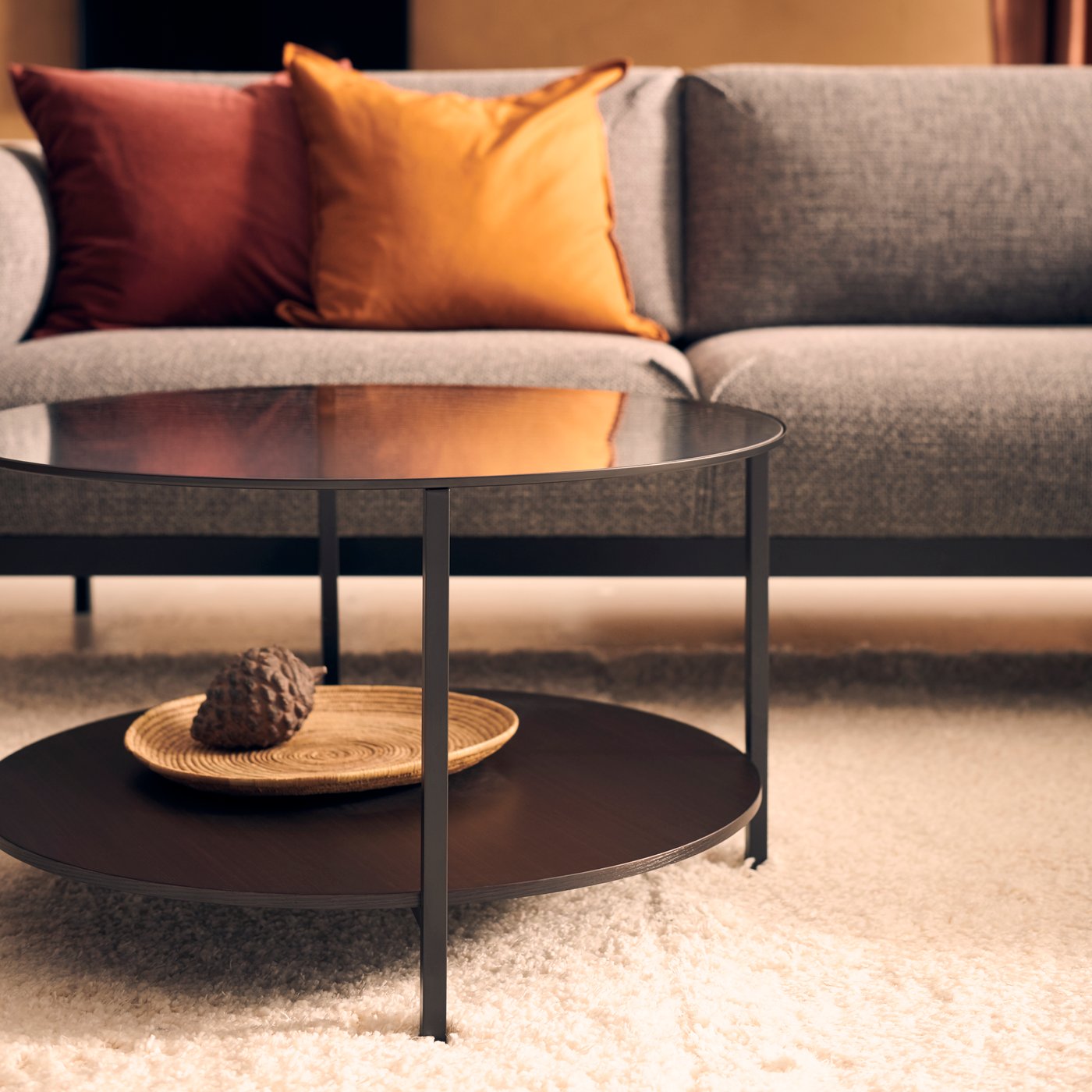 A Lejde grey/black ÄPPLARYD chaise longue section