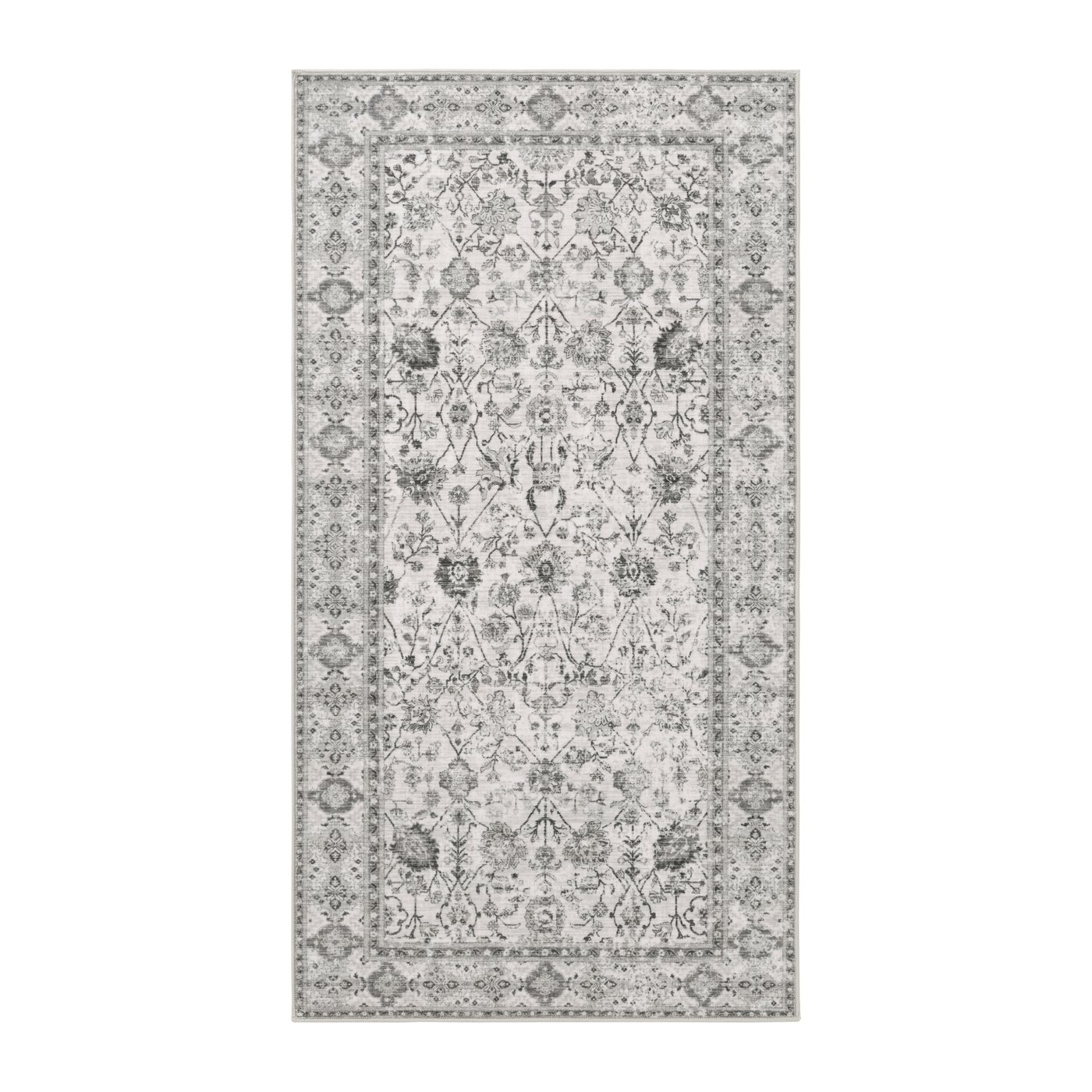 IKEA LOKALTÅG matta, kort lugg, beige/grå, 80x150 cm