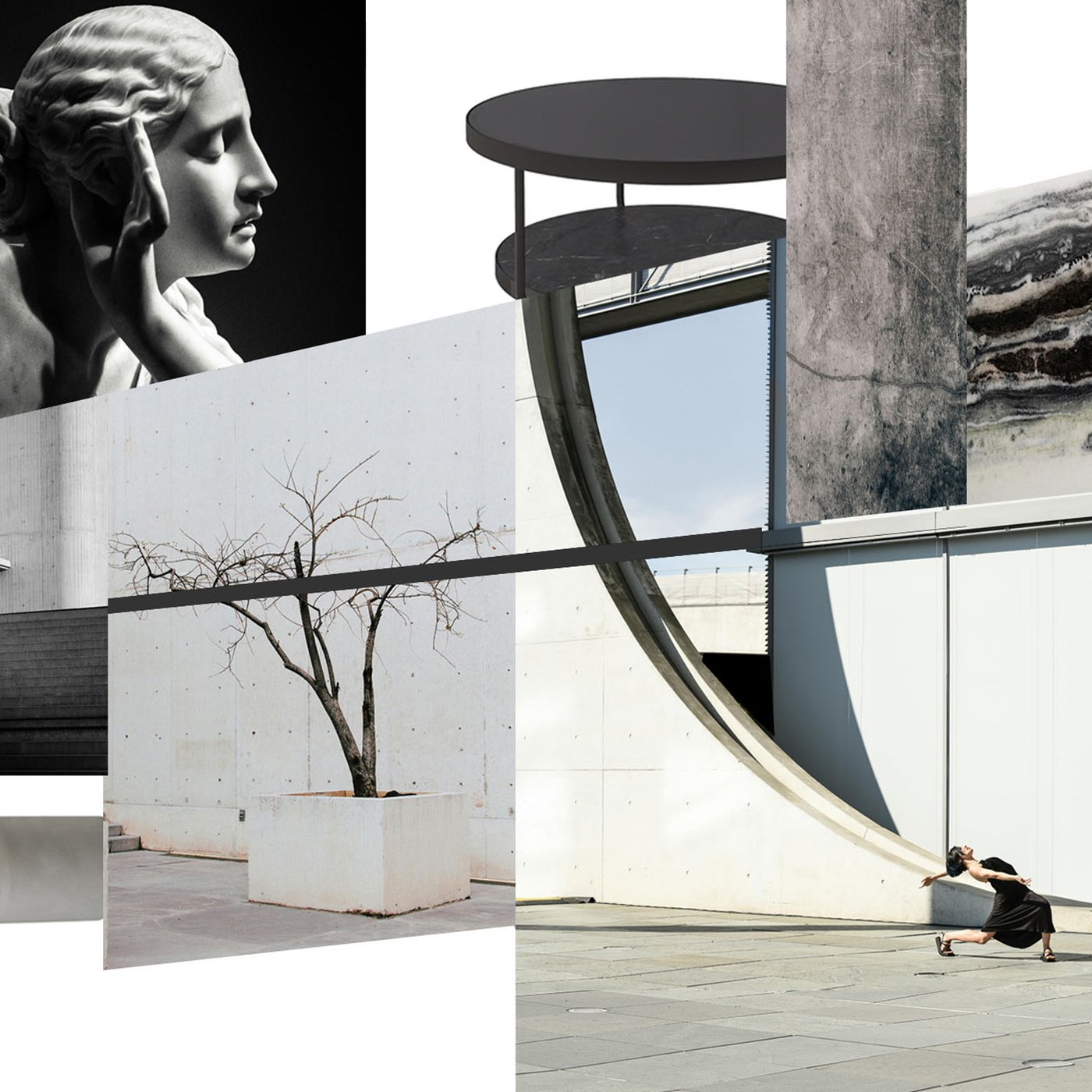 kolaż przedstawia trend surowy kamień