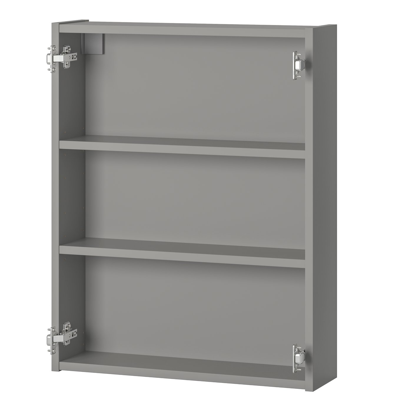 IKEA ENHET väggskåp m 2 hyllplan, grå, 60x15x75 cm