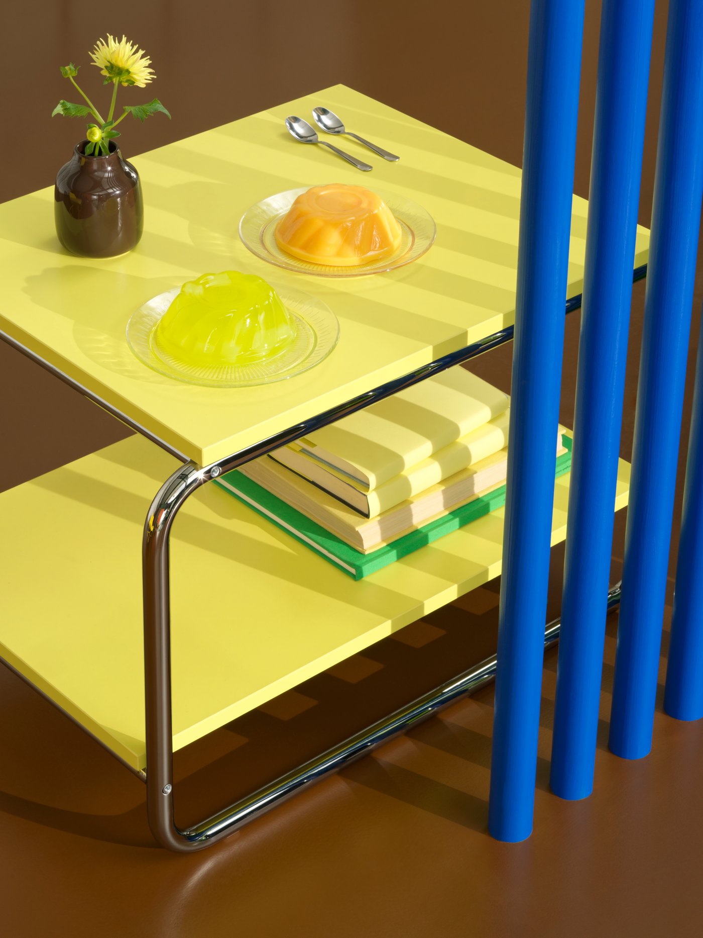 A light yellow BAGGBODA side table