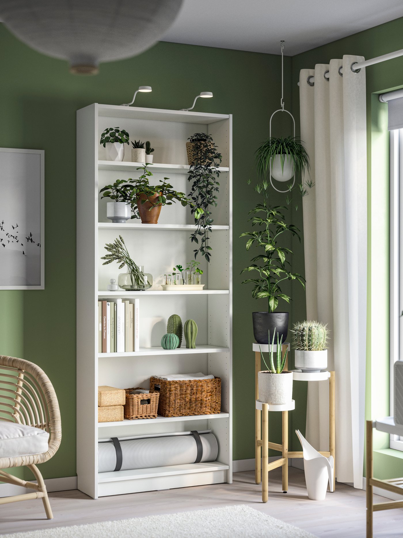 A white BILLY bookcase