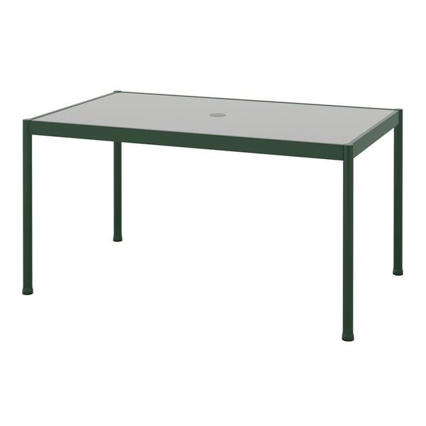 A dark green/light grey SEGERÖN table, outdoor in the NA