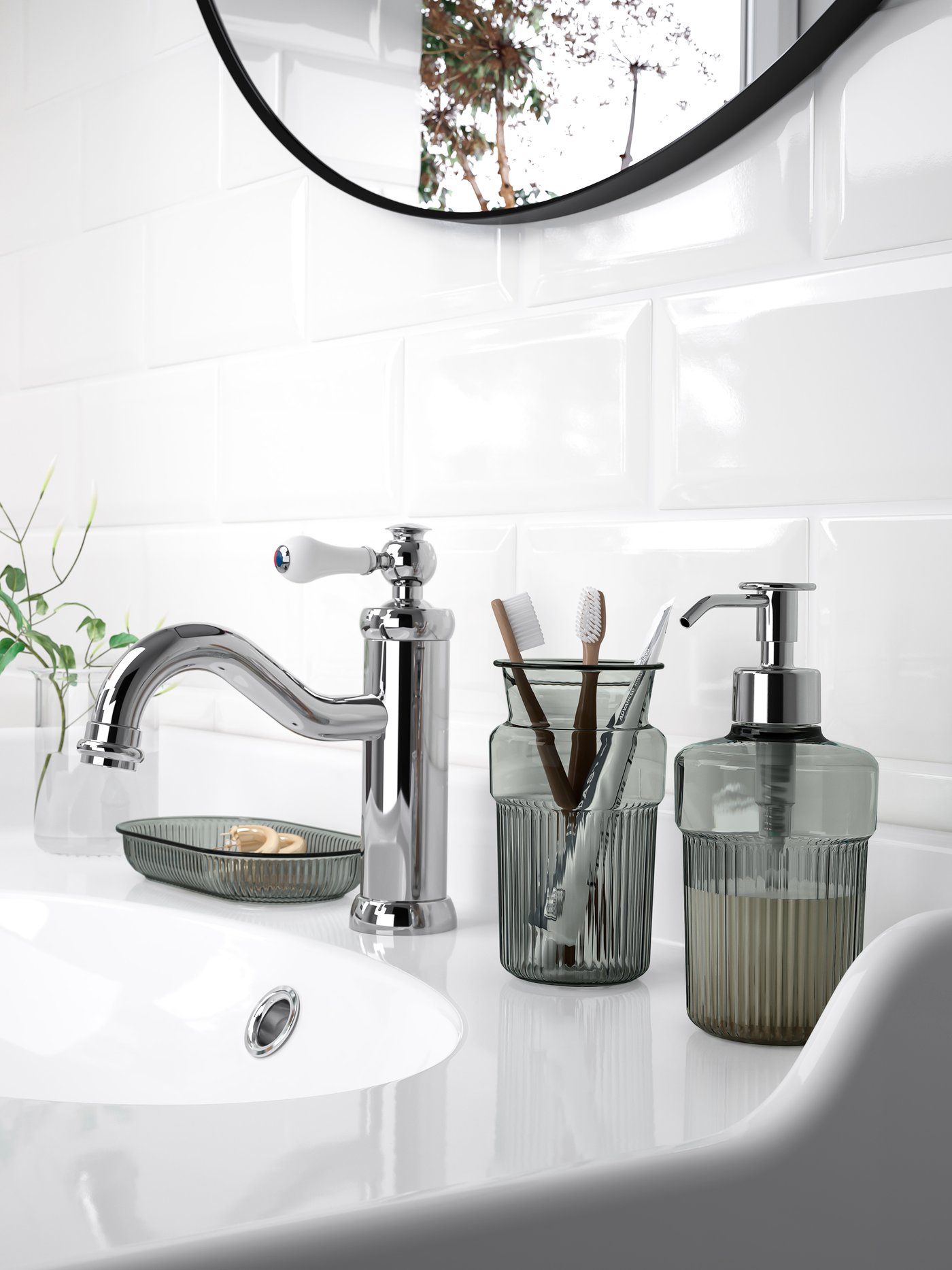 Ensemble de salle de bain 3 pièces BROFJÄRDEN gris