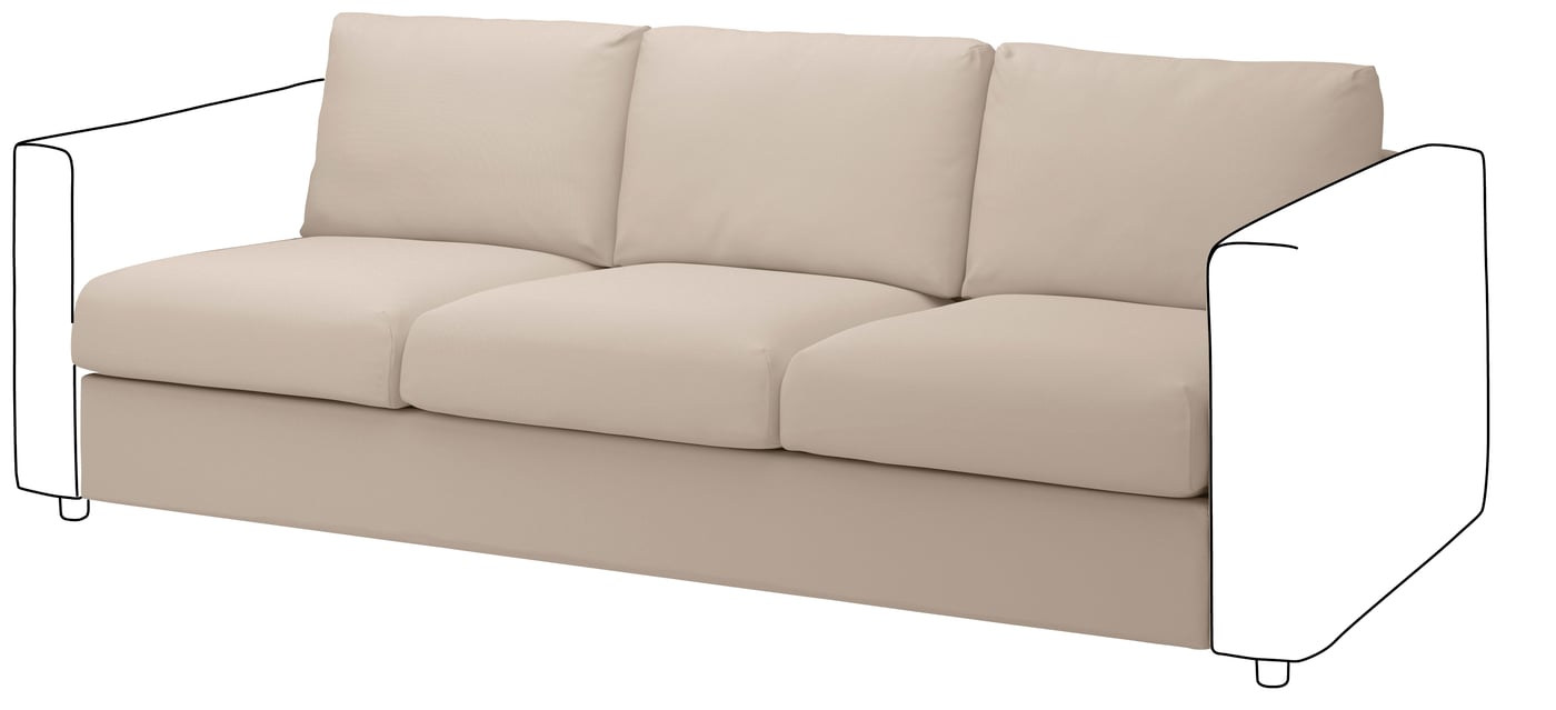 IKEA VIMLE 3-sits sektion, hallarp beige