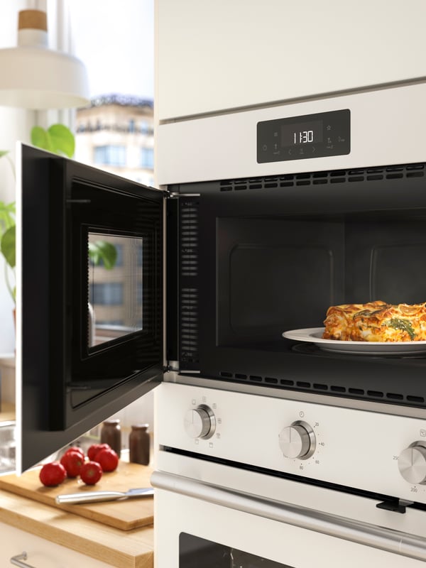 An IKEA 300 white STENABY built-in microwave