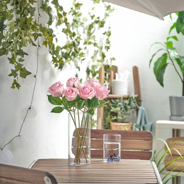 An in/outdoor/Rose pink SMYCKA artificial flower