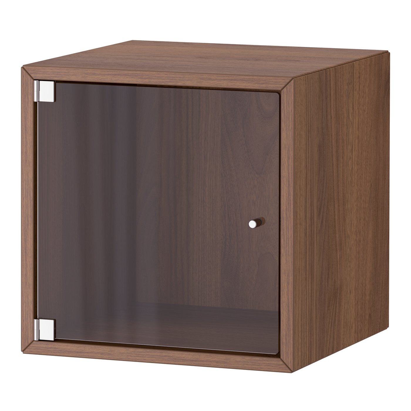 IKEA - EKET seinäkaappi + vitriiniovi, ruskea pähkinäpuukuvio