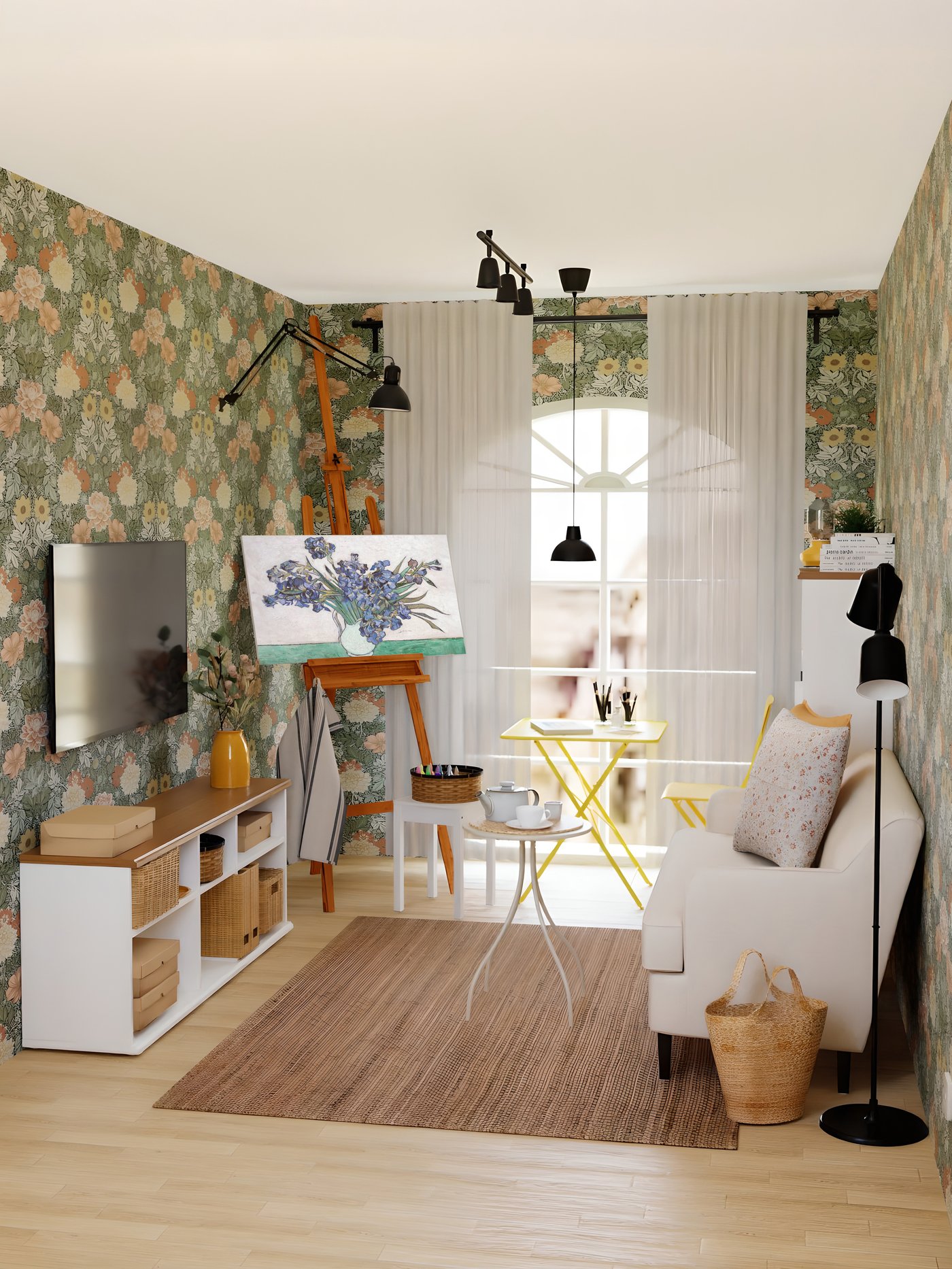 A traditional living room at an affordable price