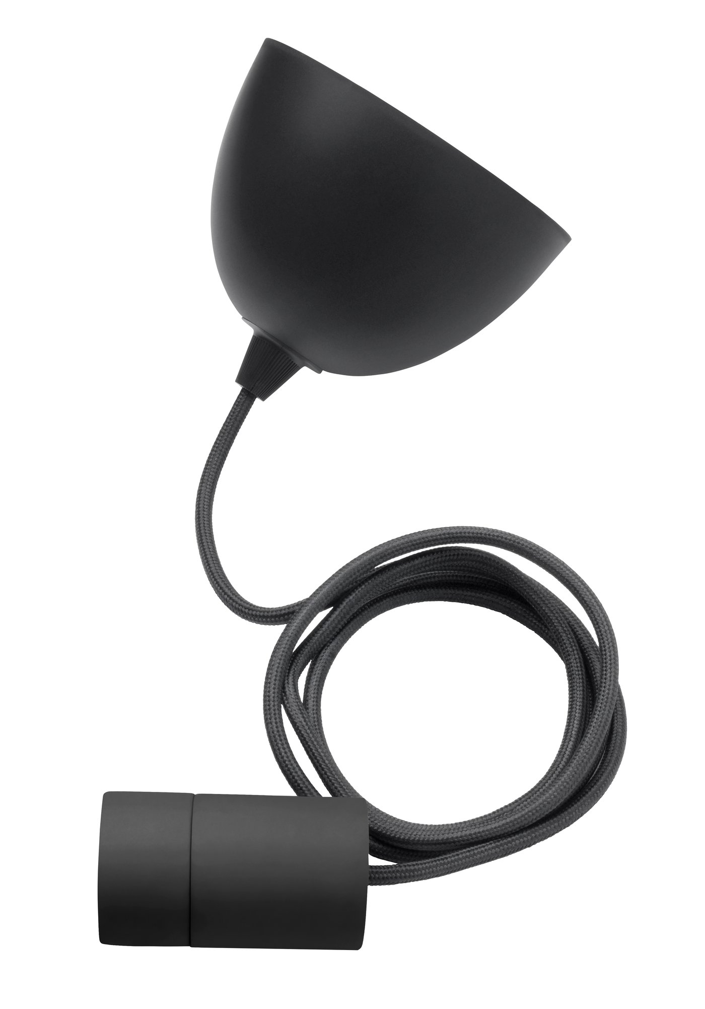 IKEA SUNNEBY upphäng, svart textil, 1.8 m